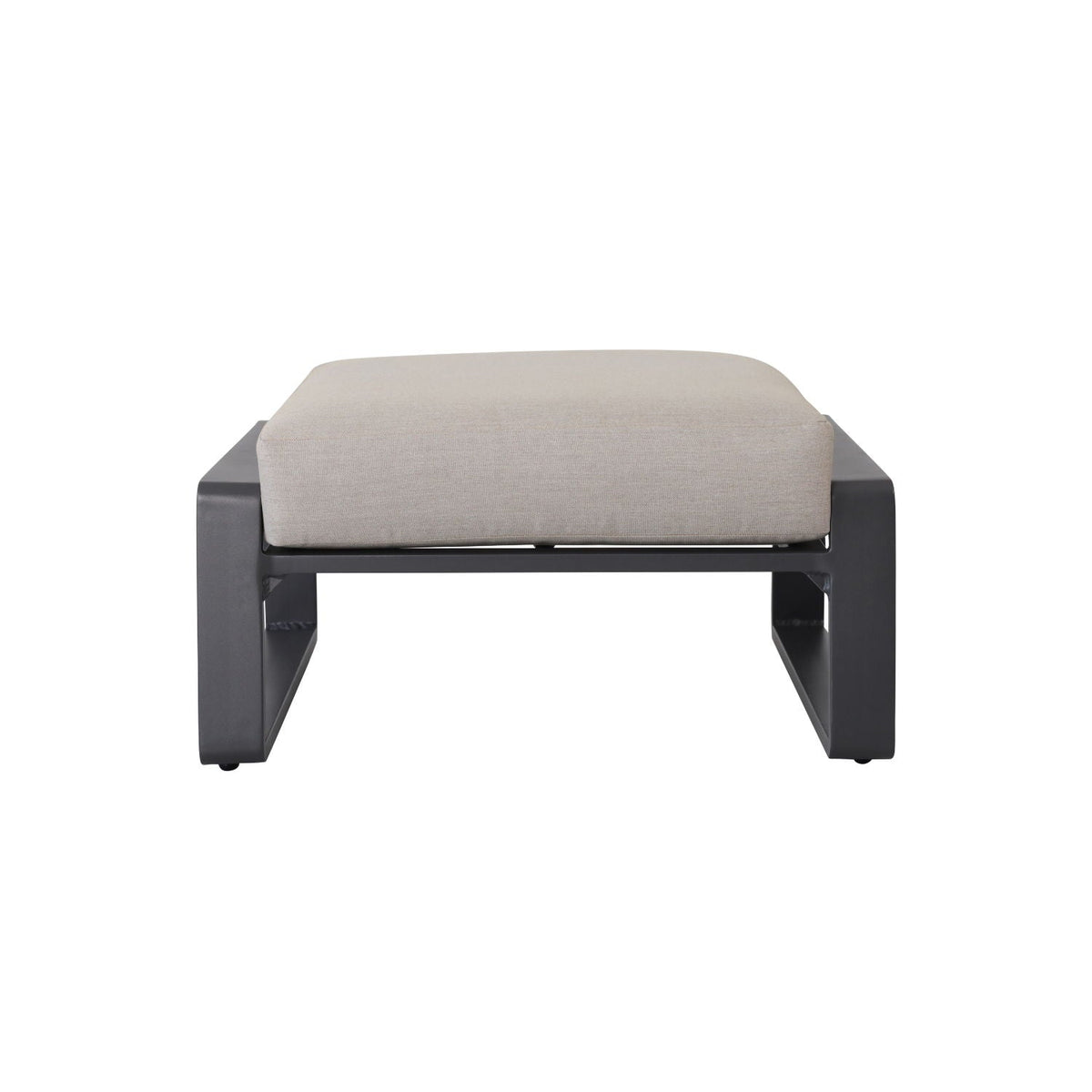 Light brown outdoor ottoman set with aluminum frame and removable cushions HouseOfZazla on Tampa Home & Garden Store