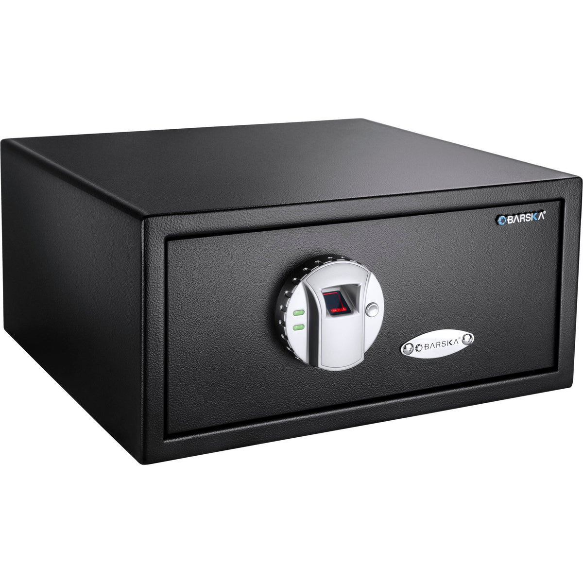 Biometric security safe with fingerprint access in black steel Barska cabinet safe on Tampa Home & Garden Store
