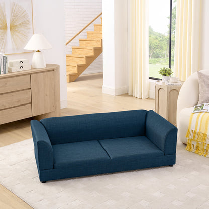Comfortable oversized pet sofa in deep blue fabric for medium and large dogs on Tampa Home & Garden Store