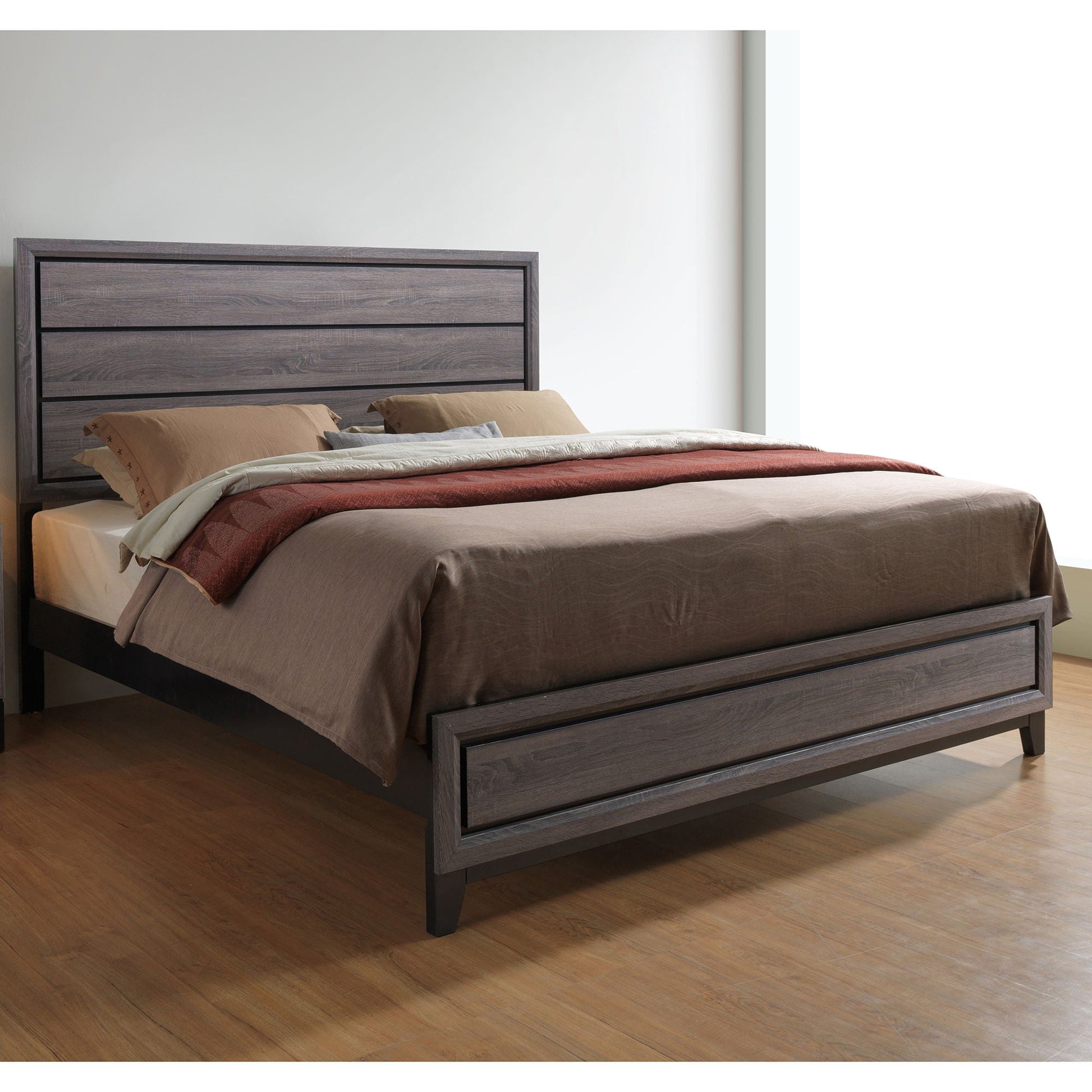 Mirage bed with dark espresso wood panel frame and built-in storage drawers on Tampa Home & Garden Store