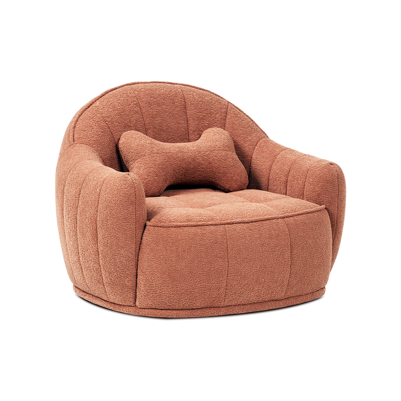 Louie 30.5in Modern Dog Sofa Bed in Spice with bone pillow by HouseOfZazla on Tampa Home & Garden Store