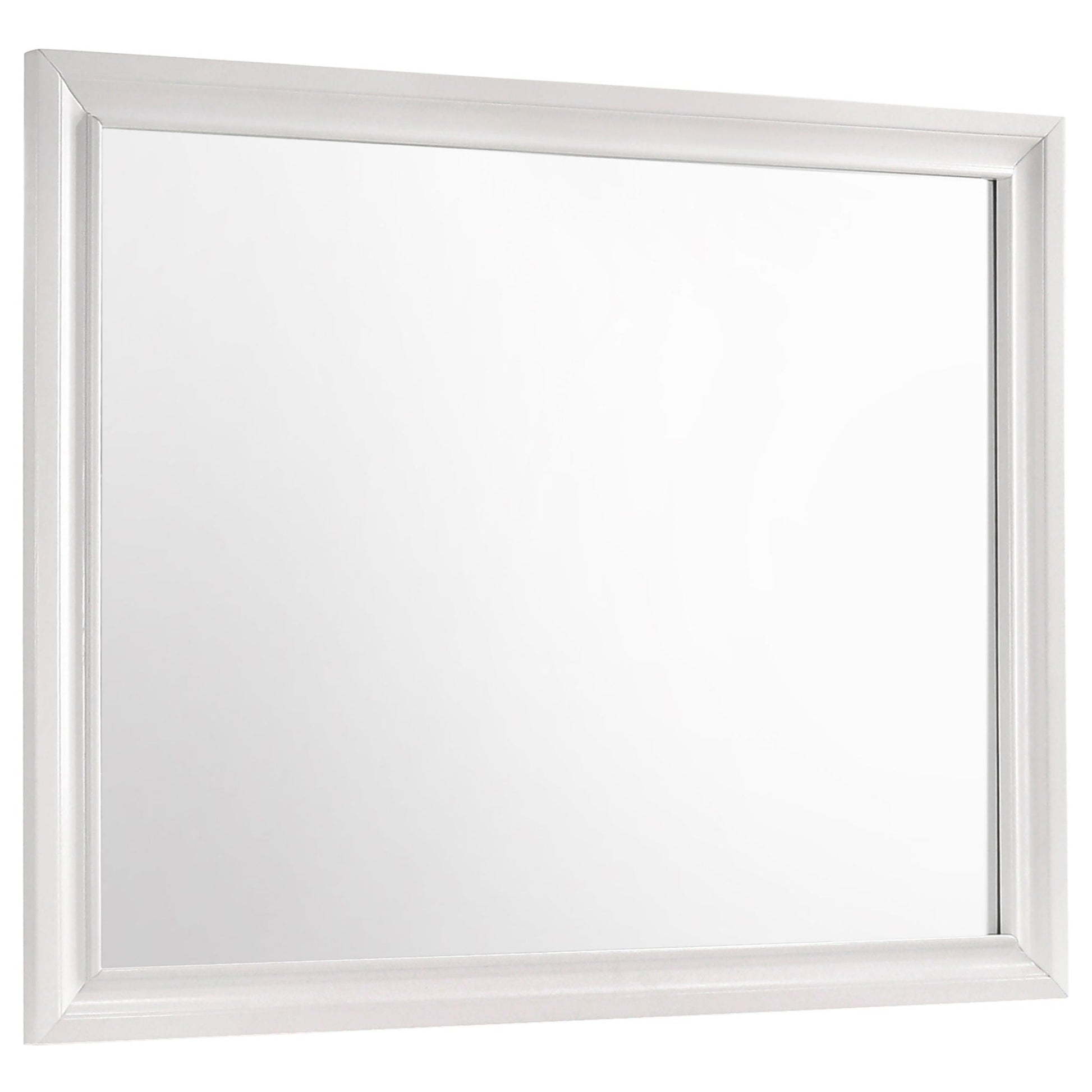 Corbin Glittering Bedroom Set mirror frame in silver metal finish, 4pc by HouseOfZazla on Tampa Home & Garden Store