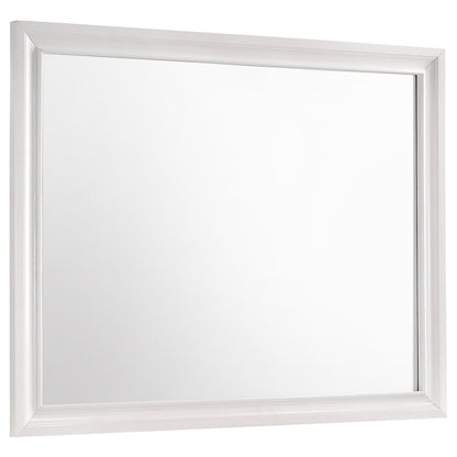 Corbin Glittering Bedroom Set mirror frame in silver metal finish, 4pc by HouseOfZazla on Tampa Home & Garden Store