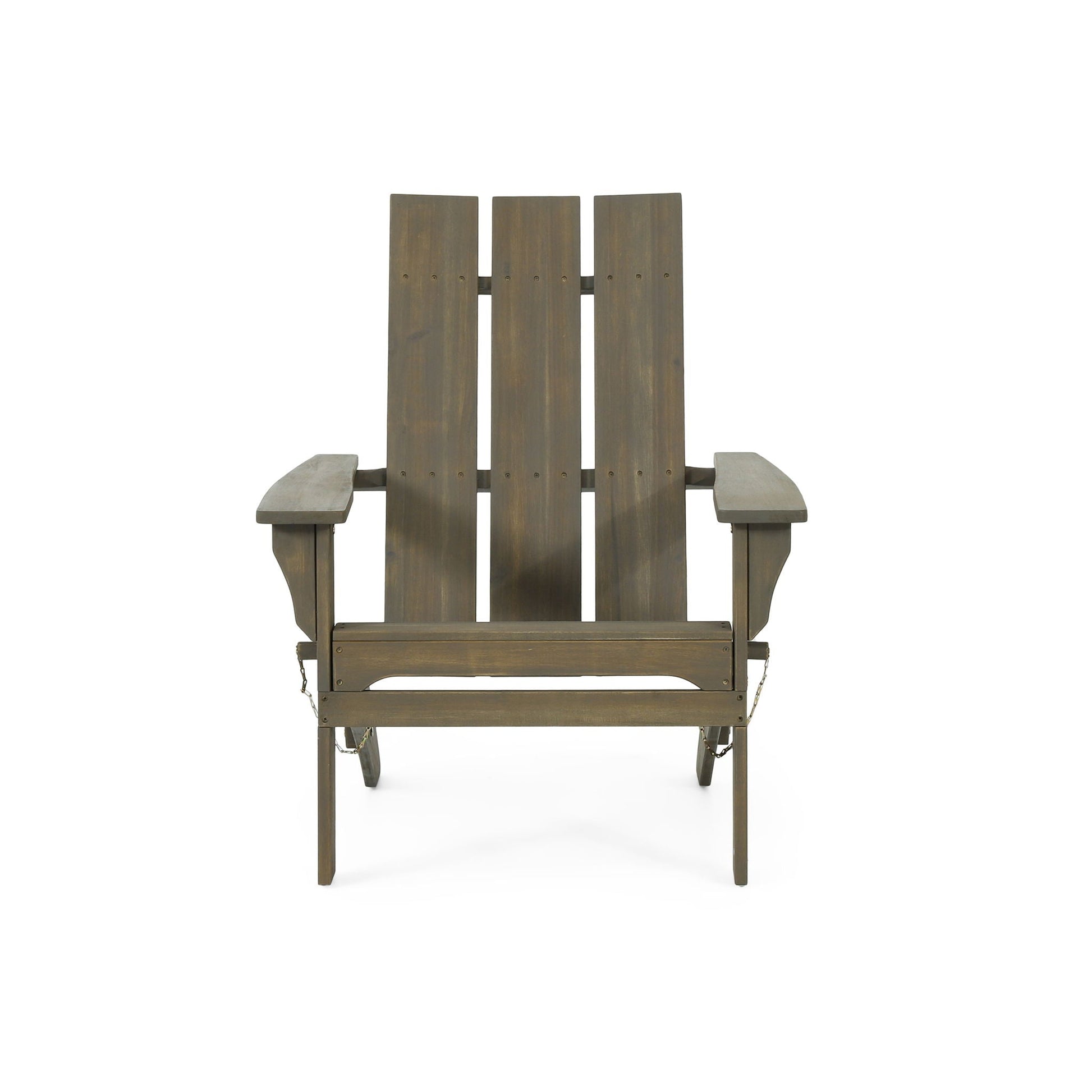 Aurascape foldable Adirondack chair in brown wood with wide arms HouseOfZazla on Tampa Home & Garden Store