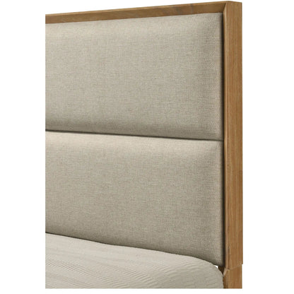 Contemporary Storage Bed with Plush Headboard