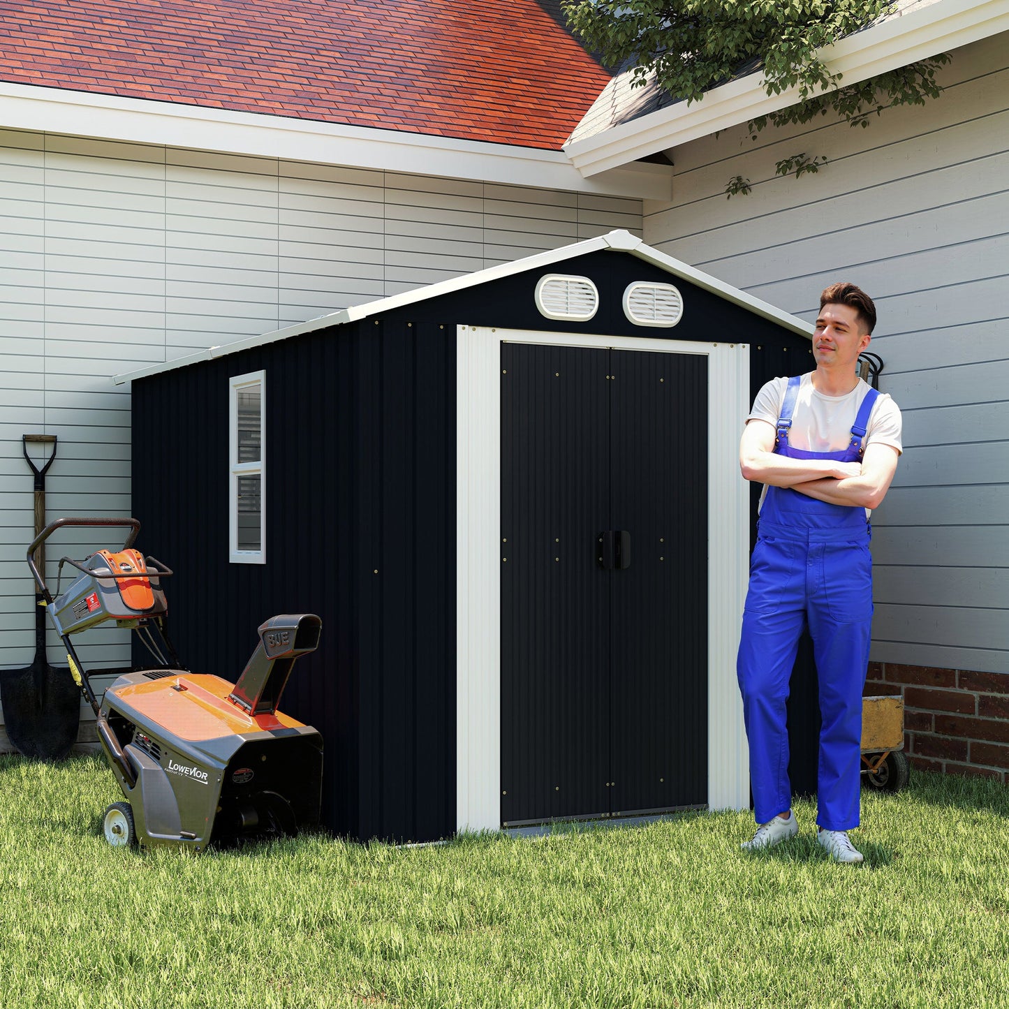 Campcraft 8x6 Metal Outdoor Garden Storage Shed