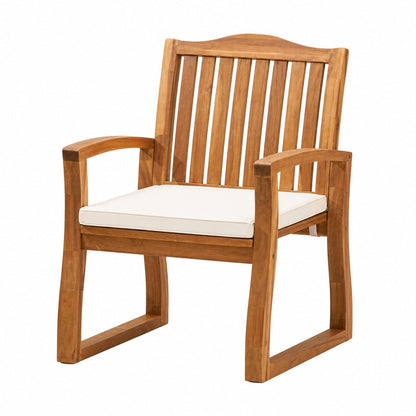 7 Piece Acacia Wood Outdoor Dining Table Set