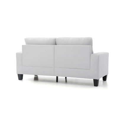 Newbury modular sofa white modern stationary sofa Unique Piece Furniture with square arms on Tampa Home & Garden Store