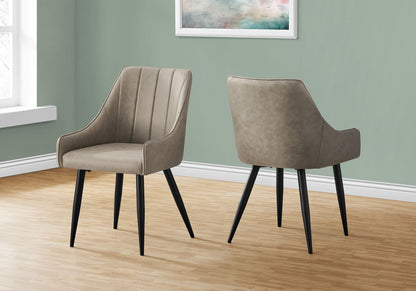 Modern Faux Leather Dining Chair Set of Two