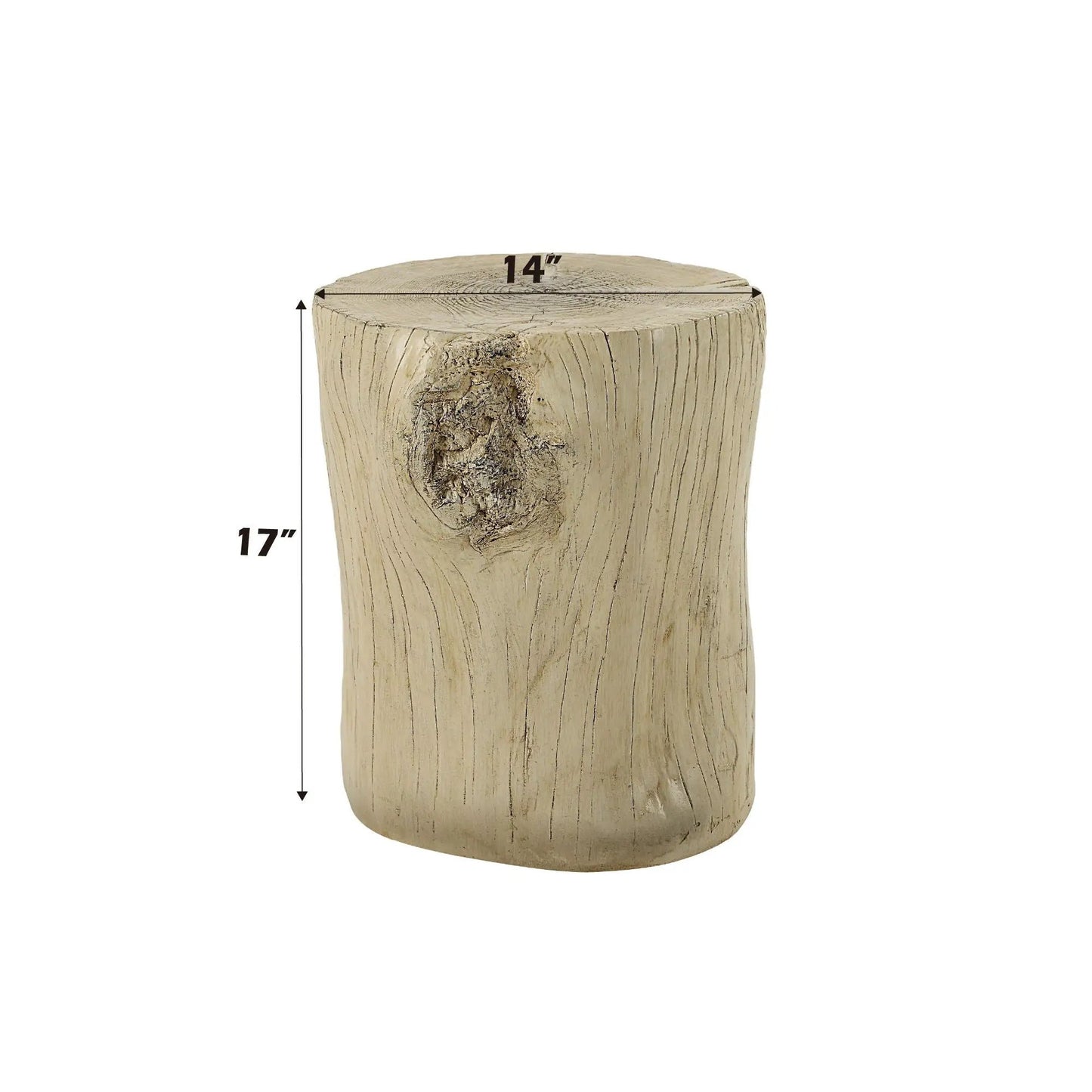 Gene Fiber Concrete Accent Table Brown Finish