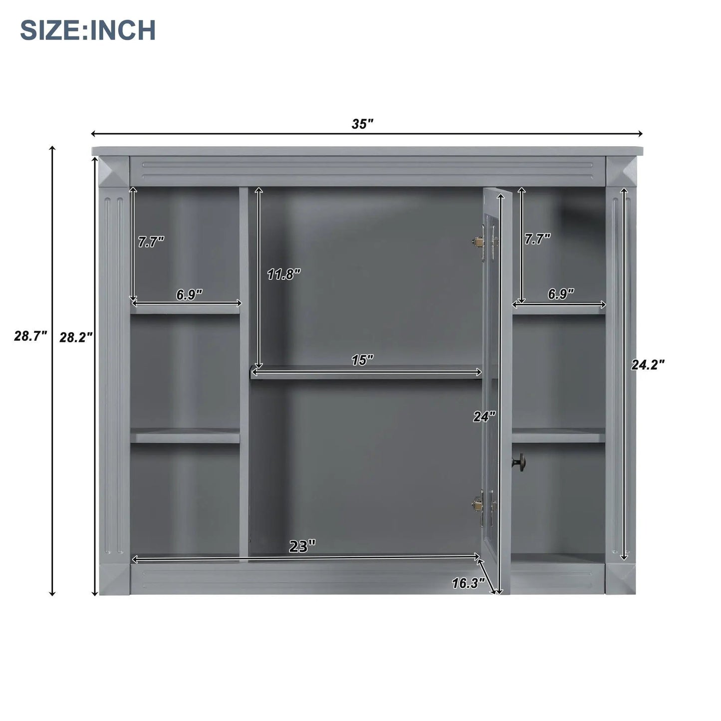 Wall Mounted Bathroom Storage Cabinet With Mirror