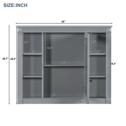 Wall Mounted Bathroom Storage Cabinet With Mirror