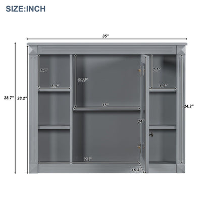 Wall Mounted Bathroom Storage Cabinet and Mirror