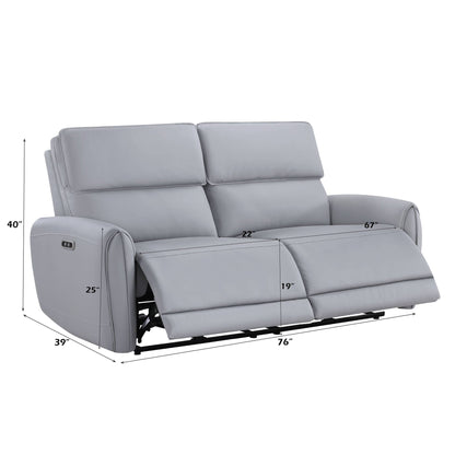 Jeromie Gray Power Motion Sofa with Usb Port
