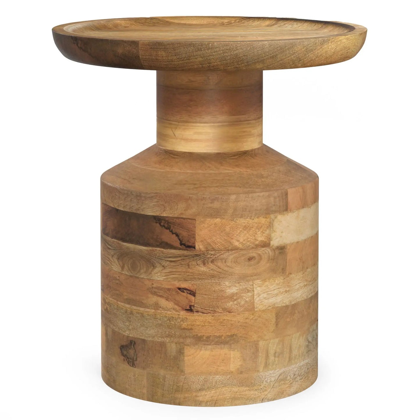 Haynes Handcrafted Wooden Accent Side Table