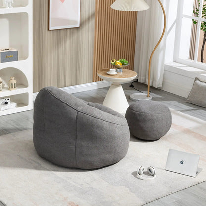 Three Bedding Bean Bag Sofa Chairs in gray high pressure foam by Unique Piece Furniture on Tampa Home & Garden Store