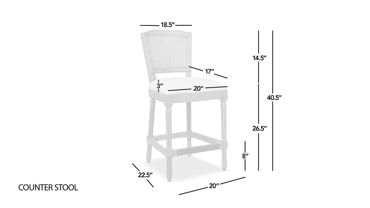 Rattan Wicker High Back Counter Bar Stool with Oak Frame gray, 24–27 in height on Tampa Home & Garden Store