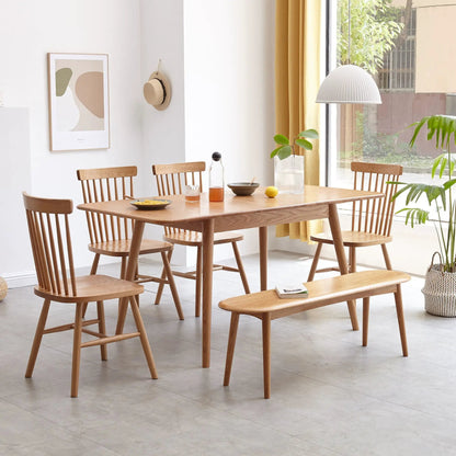 Oak Wood Dining Bench for Living Room and Kitchen