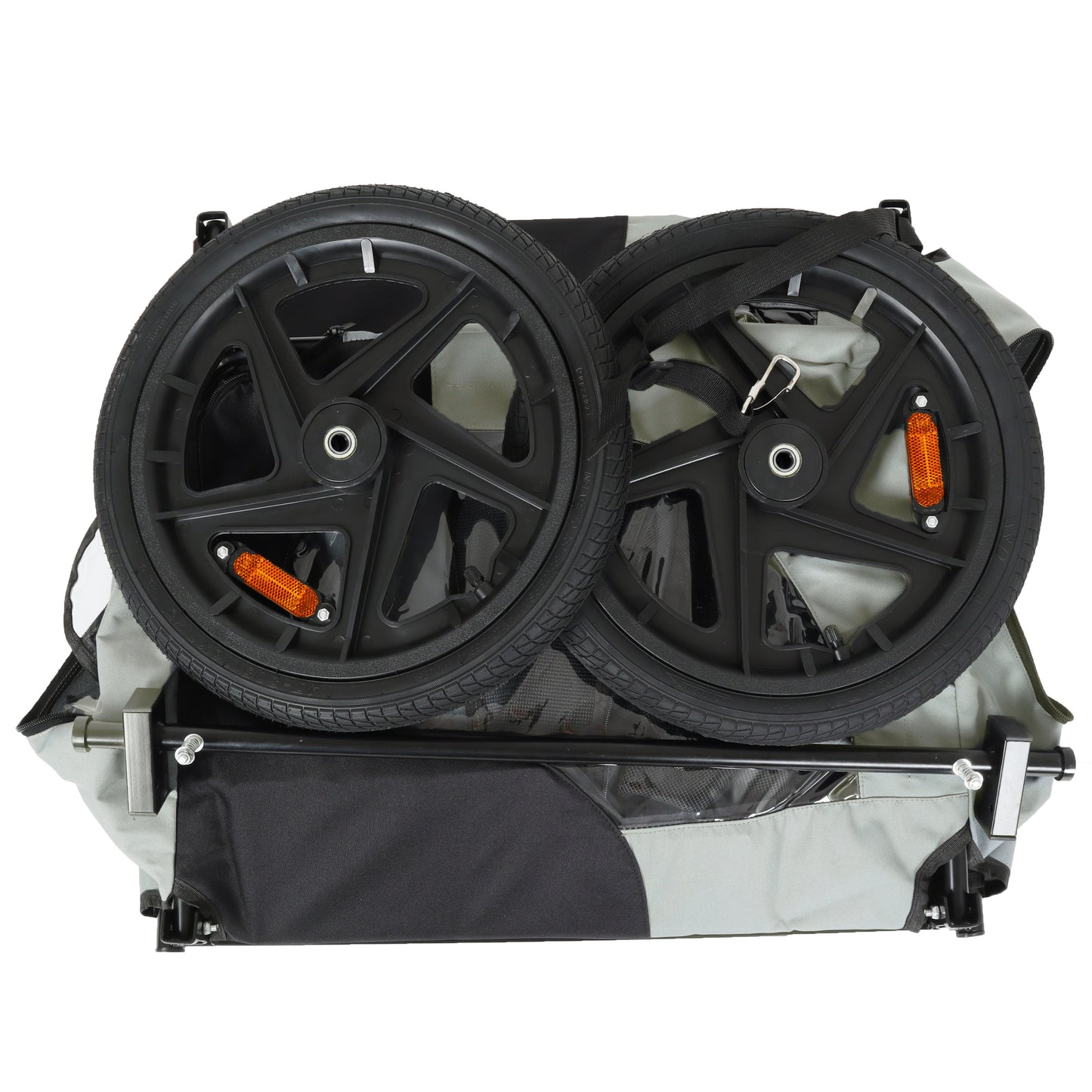 Outdoor heavy-duty collapsible pet bike trailer with 16-inch all-terrain wheels on Tampa Home & Garden Store