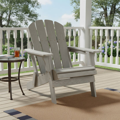 Oversize Outdoor Folding Adirondack Chairs Gray by HouseOfZazla, 3 outdoor arm chairs on Tampa Home & Garden Store