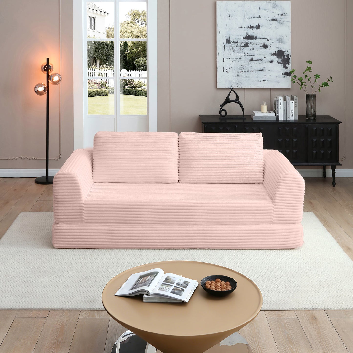 Modern Corduroy Folding Sofa Bed and Couch