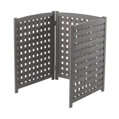 Three Wooden Fences and Outdoor AC Privacy
