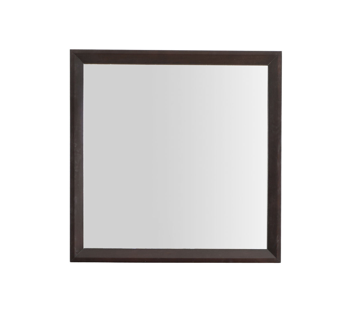 Primo Square Wall Mirror in dark brown wood frame by HouseOfZazla on Tampa Home & Garden Store