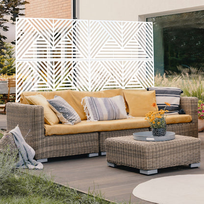 Freestanding Metal Privacy Screen and Stand