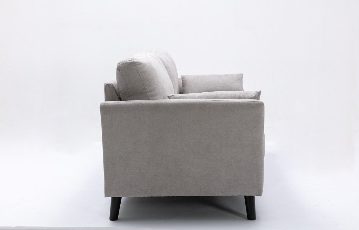 Damian Woven Fabric Sofa And Accent Pillows