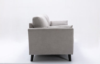 Damian Woven Fabric Sofa And Accent Pillows