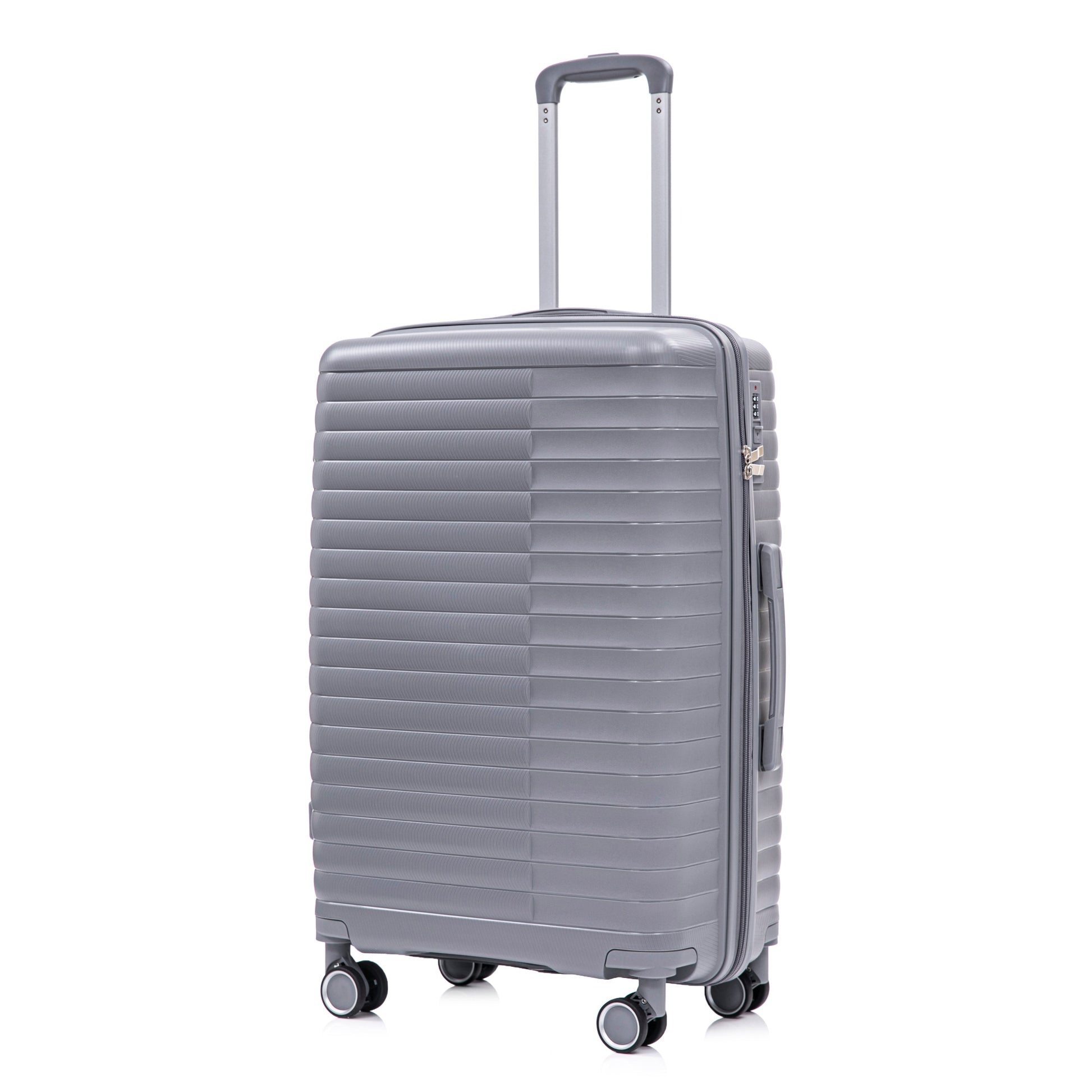 Spinner luggage case gray PP by HouseOfZazla with 4 wheels on Tampa Home & Garden Store