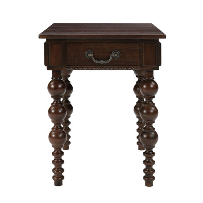 End table with drawer, espresso solid wood by HouseOfZazla on Tampa Home & Garden Store