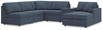 Modmax Sectional Ink blue fabric with chaise by Unique Piece Furniture on Tampa Home & Garden Store