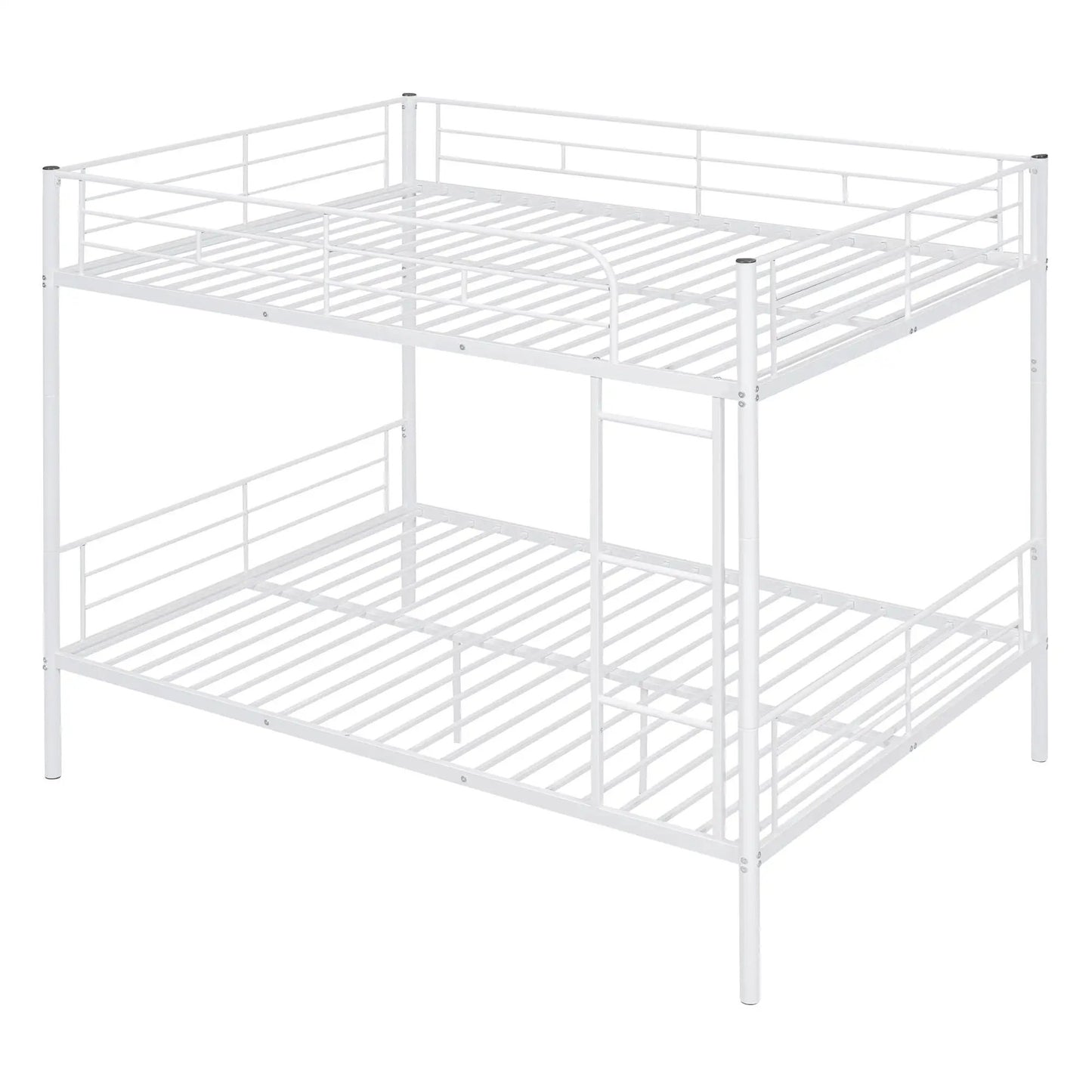 White steel construction bunk bed with guard rails and slatted base by Unique Piece Furniture on Tampa Home & Garden Store