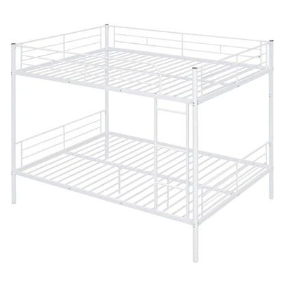 White steel construction bunk bed with guard rails and slatted base by Unique Piece Furniture on Tampa Home & Garden Store