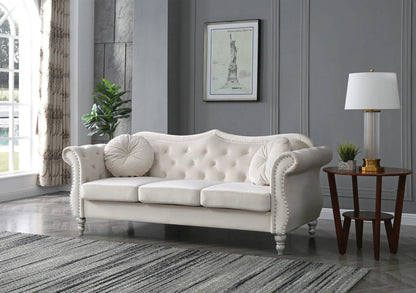 Hollywood Sofa with Glam Tufted Nailhead Trim