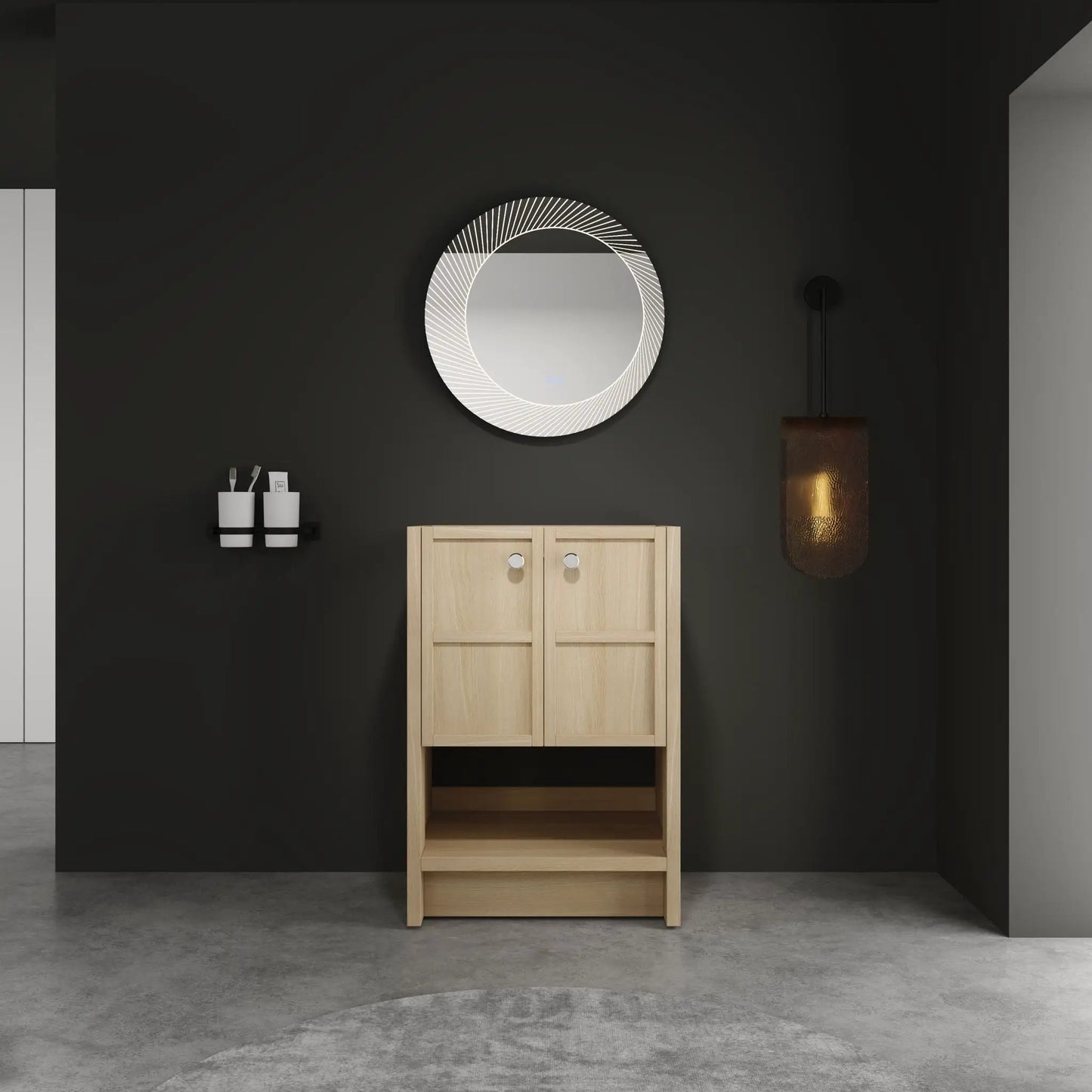 Freestanding Bathroom Vanity with Closing Doors