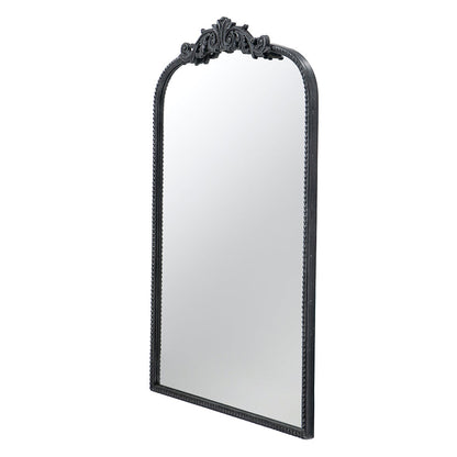 The Baroque Ébonisé Grand Wall Mirror by HouseOfZazla, mirror with black carved frame on Tampa Home & Garden Store