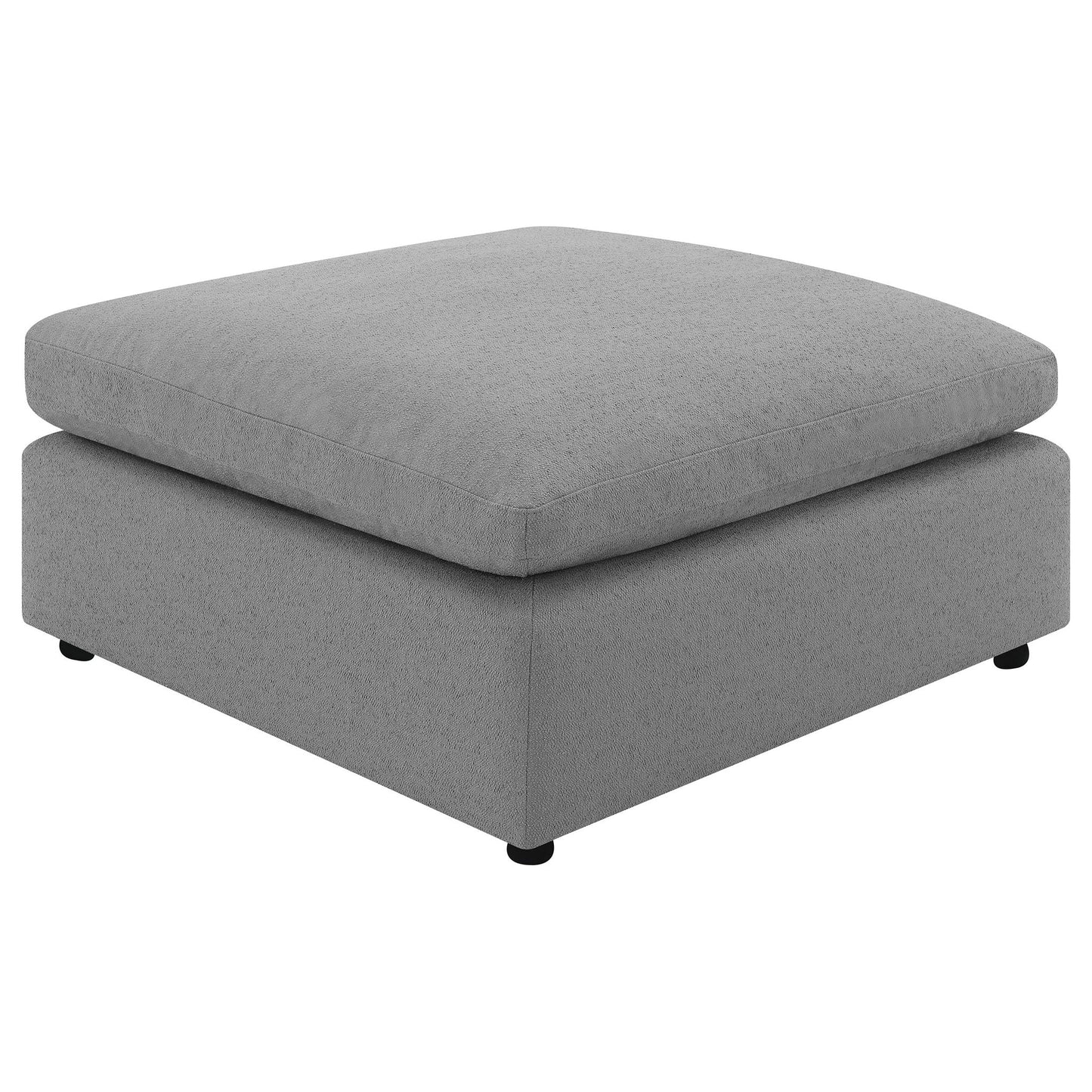 Segoura modular sectional with ottoman in gray fabric by HouseOfZazla, 2-piece set on Tampa Home & Garden Store