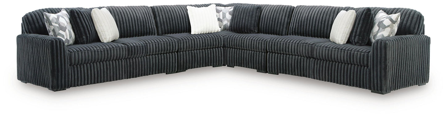 Midnight Madness Sectional and Jumbo Corduroy