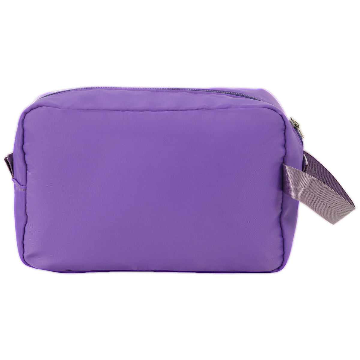 Purple luggage bag with zipper closure and adjustable strap on Tampa Home & Garden Store