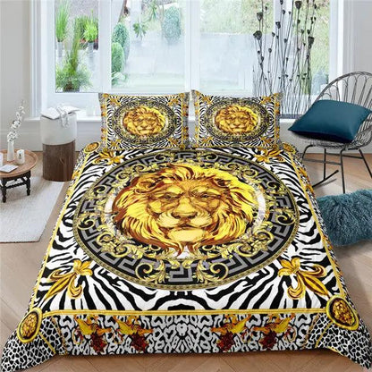 European Style Printed Quilt and Bedding Set