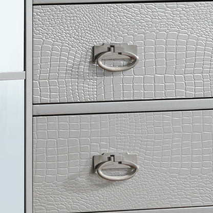 Sleek contemporary accent chest in pearl silver with two drawers, HouseOfZazla on Tampa Home & Garden Store