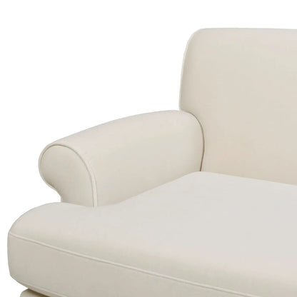 Alana Lawson Two Cushion Tightback Sofa cream fabric with curved arm by Unique Piece Furniture on Tampa Home & Garden Store