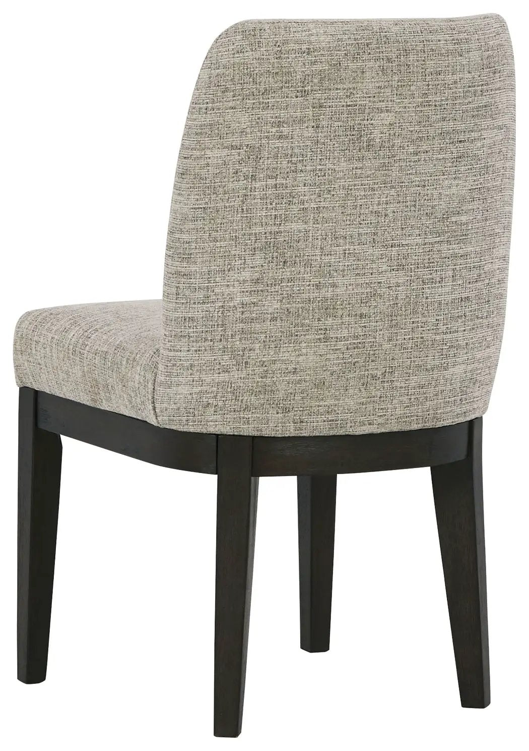 Burkhaus Dining UPH Side Chair set of 2 with beige upholstery and dark brown wood legs on Tampa Home & Garden Store