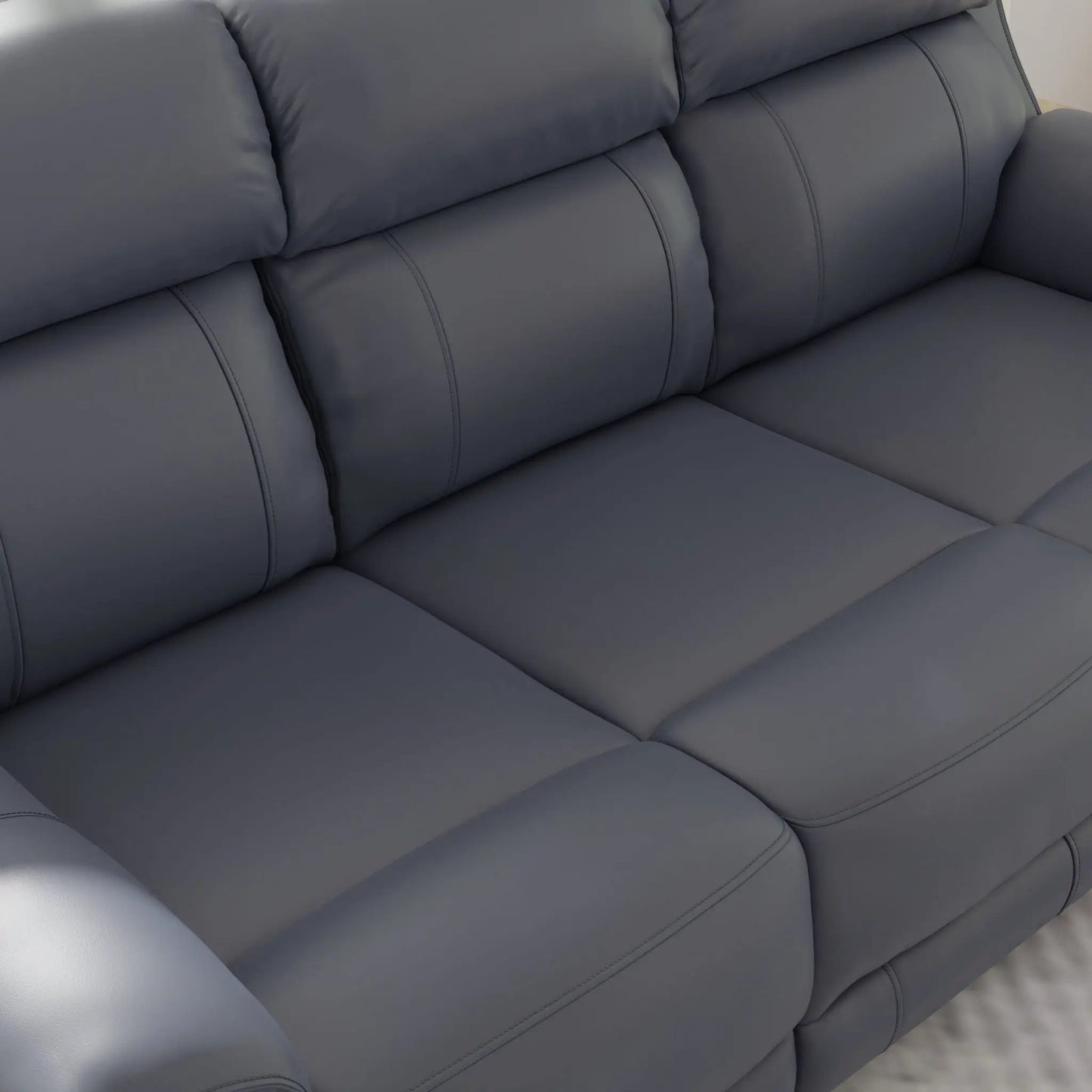 Oslo dual power reclining sofa by Unique Piece Furniture in gray leather on Tampa Home & Garden Store