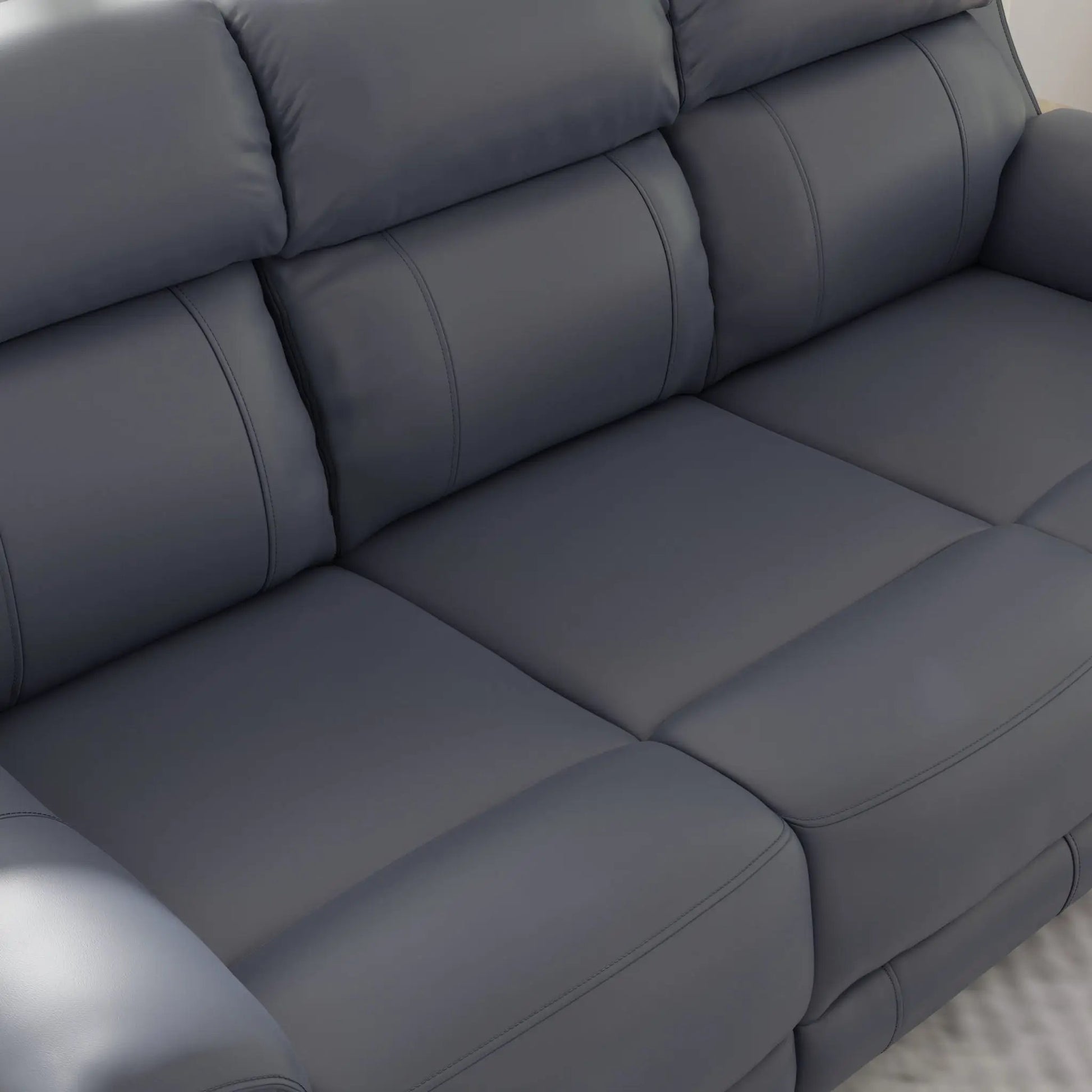 Oslo dual power reclining sofa by Unique Piece Furniture in gray leather on Tampa Home & Garden Store