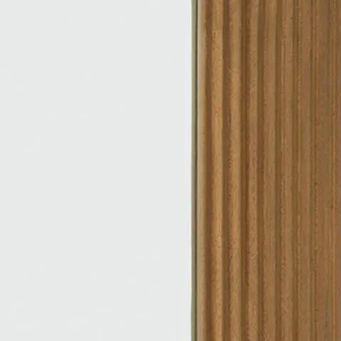 Floor mirror Ellisonville in brown ribbed wood frame by Unique Piece Furniture on Tampa Home & Garden Store
