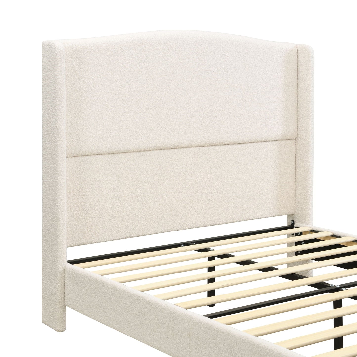 Sturdy Platform Bed Frame and a Padded Headboard
