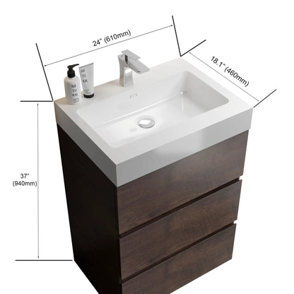 Alice Bathroom Vanity with Large Storage and Sink